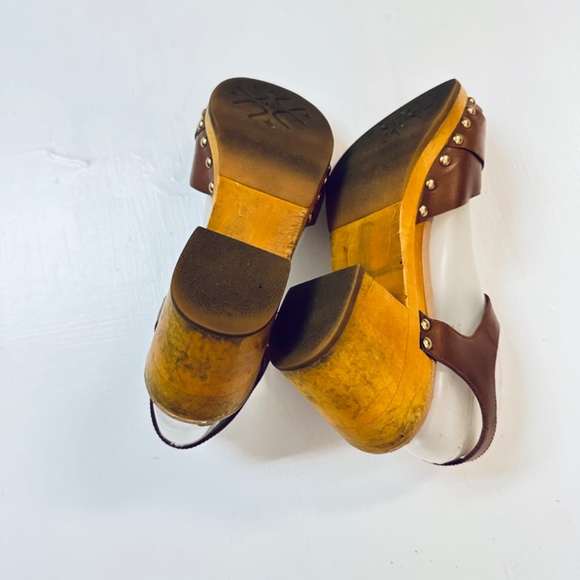 Sandalias UGG Clog “Janie” Leather & Wood talla 9 braw - Picture 6 of 8